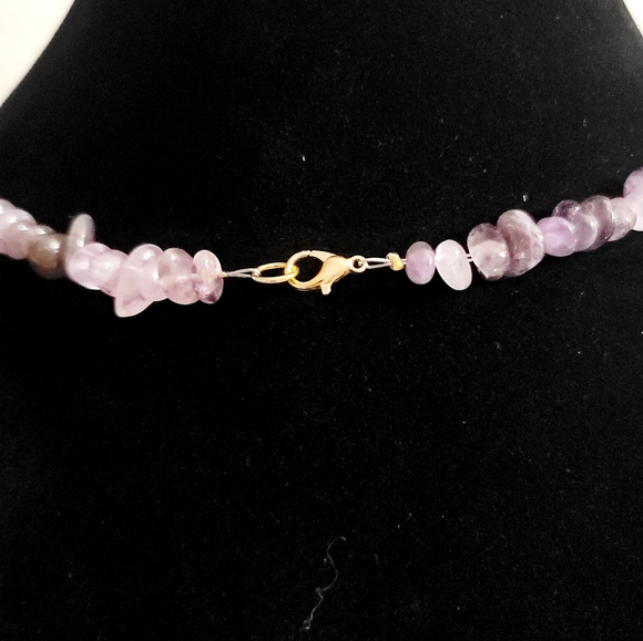 Amethyst and Freshwater Pearl Necklace - Vintage, Estate - Picture 6 of 8